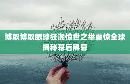 博取博取眼球狂潮惊世之举震惊全球揭秘幕后黑幕