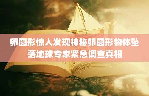 卵圆形惊人发现神秘卵圆形物体坠落地球专家紧急调查真相