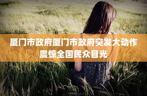 厦门市政府厦门市政府突发大动作震惊全国民众目光