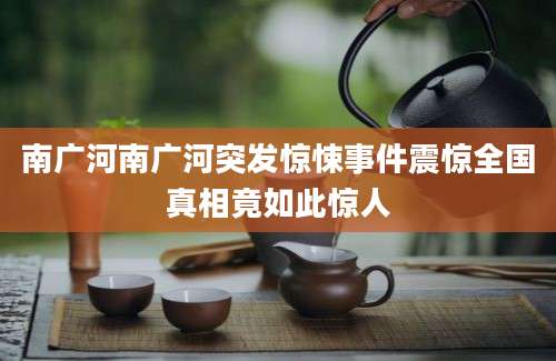 南广河南广河突发惊悚事件震惊全国真相竟如此惊人