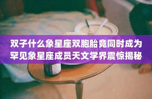 双子什么象星座双胞胎竟同时成为罕见象星座成员天文学界震惊揭秘