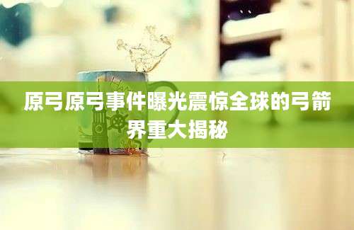 原弓原弓事件曝光震惊全球的弓箭界重大揭秘