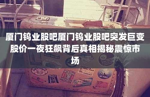 厦门钨业股吧厦门钨业股吧突发巨变股价一夜狂飙背后真相揭秘震惊市场