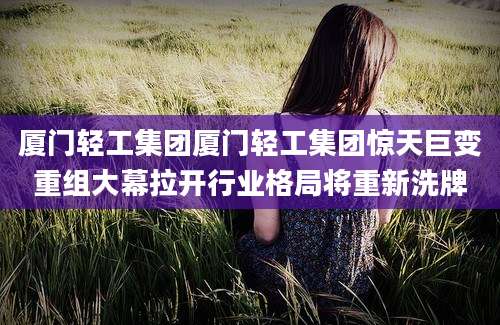 厦门轻工集团厦门轻工集团惊天巨变重组大幕拉开行业格局将重新洗牌