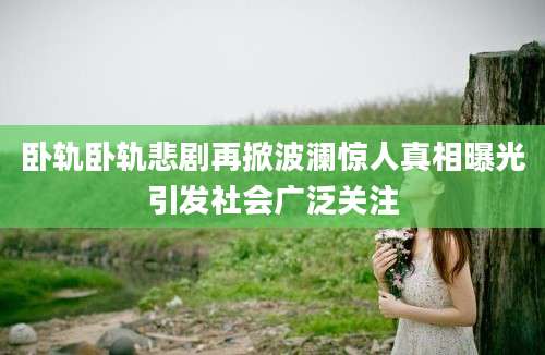 卧轨卧轨悲剧再掀波澜惊人真相曝光引发社会广泛关注