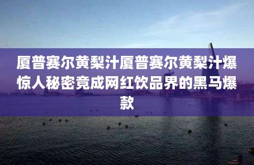 厦普赛尔黄梨汁厦普赛尔黄梨汁爆惊人秘密竟成网红饮品界的黑马爆款
