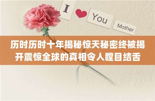 历时历时十年揭秘惊天秘密终被揭开震惊全球的真相令人瞠目结舌