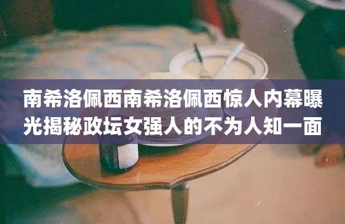南希洛佩西南希洛佩西惊人内幕曝光揭秘政坛女强人的不为人知一面