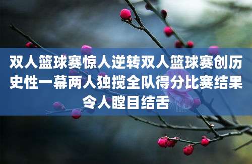 双人篮球赛惊人逆转双人篮球赛创历史性一幕两人独揽全队得分比赛结果令人瞠目结舌