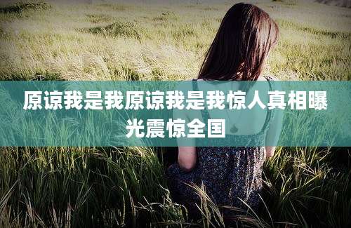原谅我是我原谅我是我惊人真相曝光震惊全国
