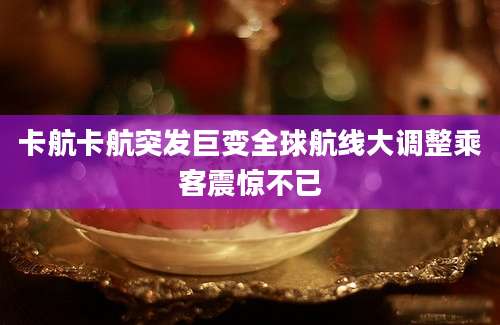 卡航卡航突发巨变全球航线大调整乘客震惊不已