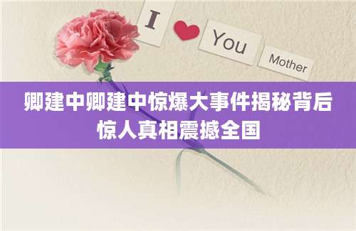 卿建中卿建中惊爆大事件揭秘背后惊人真相震撼全国