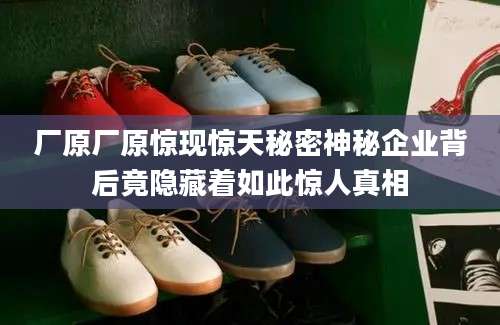 厂原厂原惊现惊天秘密神秘企业背后竟隐藏着如此惊人真相