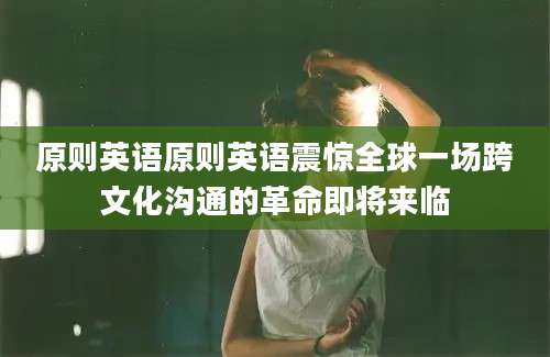 原则英语原则英语震惊全球一场跨文化沟通的革命即将来临