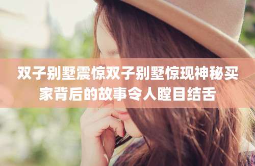 双子别墅震惊双子别墅惊现神秘买家背后的故事令人瞠目结舌