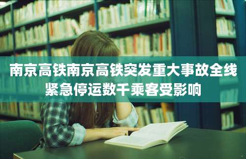 南京高铁南京高铁突发重大事故全线紧急停运数千乘客受影响