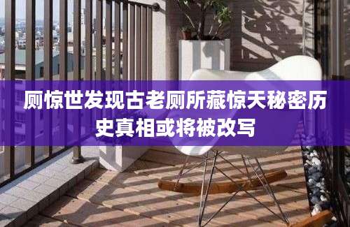 厕惊世发现古老厕所藏惊天秘密历史真相或将被改写