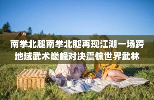 南拳北腿南拳北腿再现江湖一场跨地域武术巅峰对决震惊世界武林