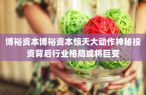 博裕资本博裕资本惊天大动作神秘投资背后行业格局或将巨变