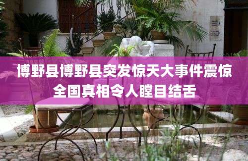博野县博野县突发惊天大事件震惊全国真相令人瞠目结舌