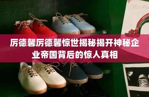 厉德馨厉德馨惊世揭秘揭开神秘企业帝国背后的惊人真相