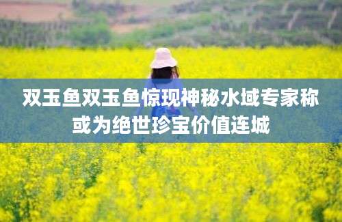 双玉鱼双玉鱼惊现神秘水域专家称或为绝世珍宝价值连城