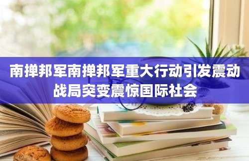 南掸邦军南掸邦军重大行动引发震动战局突变震惊国际社会
