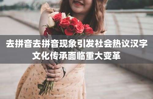 去拼音去拼音现象引发社会热议汉字文化传承面临重大变革