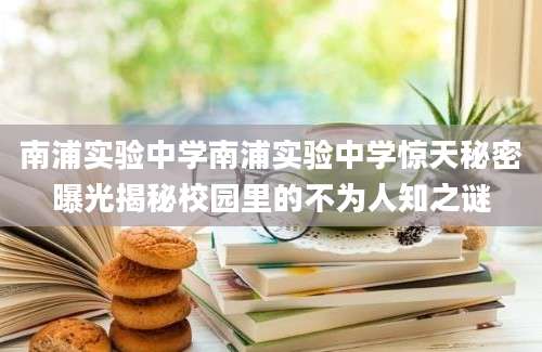 南浦实验中学南浦实验中学惊天秘密曝光揭秘校园里的不为人知之谜