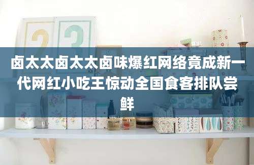 卤太太卤太太卤味爆红网络竟成新一代网红小吃王惊动全国食客排队尝鲜