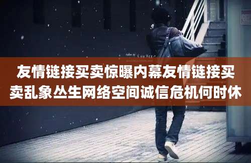 友情链接买卖惊曝内幕友情链接买卖乱象丛生网络空间诚信危机何时休