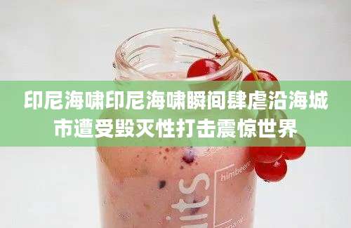 印尼海啸印尼海啸瞬间肆虐沿海城市遭受毁灭性打击震惊世界
