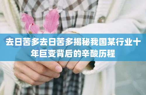 去日苦多去日苦多揭秘我国某行业十年巨变背后的辛酸历程