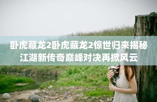 卧虎藏龙2卧虎藏龙2惊世归来揭秘江湖新传奇巅峰对决再掀风云